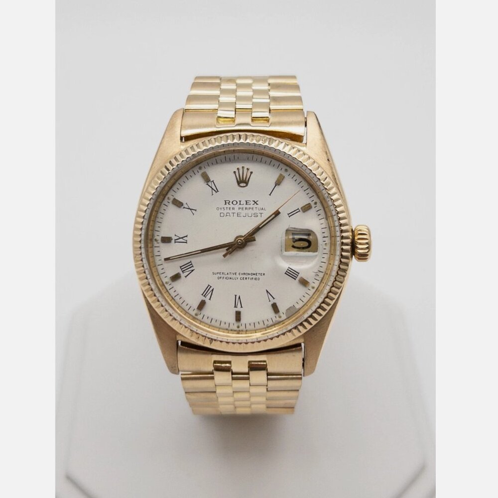 Mens Rolex 36mm 18k Yellow Gold Watch SERVICED